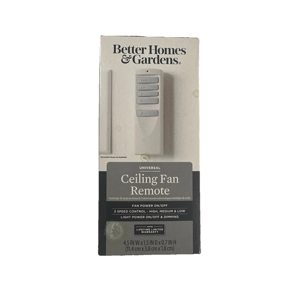 Better Homes & Gardens Universal Handheld Ceiling Fan Remote with Wall Mount